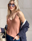 TOP NORA IN SATIN MOUSSE
