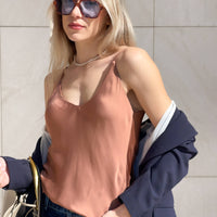 TOP NORA IN SATIN MOUSSE