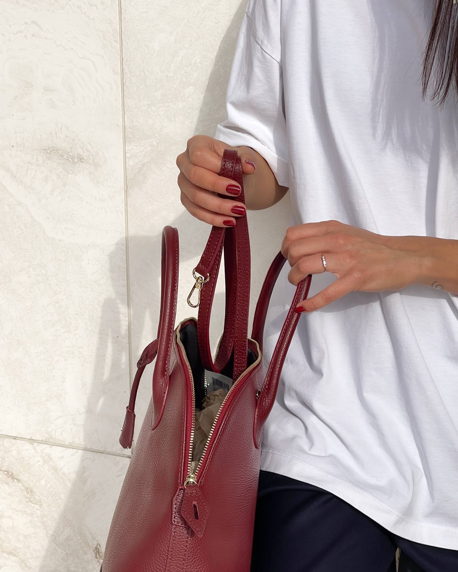 GABRIELLE BAG BORGOGNA