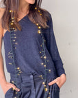 TOP MONOSPALLA ANASTASIA BLU NOTTE