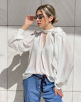 BLUSA IN GEORGETTE EUDORA PANNA