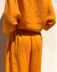 PANTALONE PIPER OVETTO IN LINO MANGO