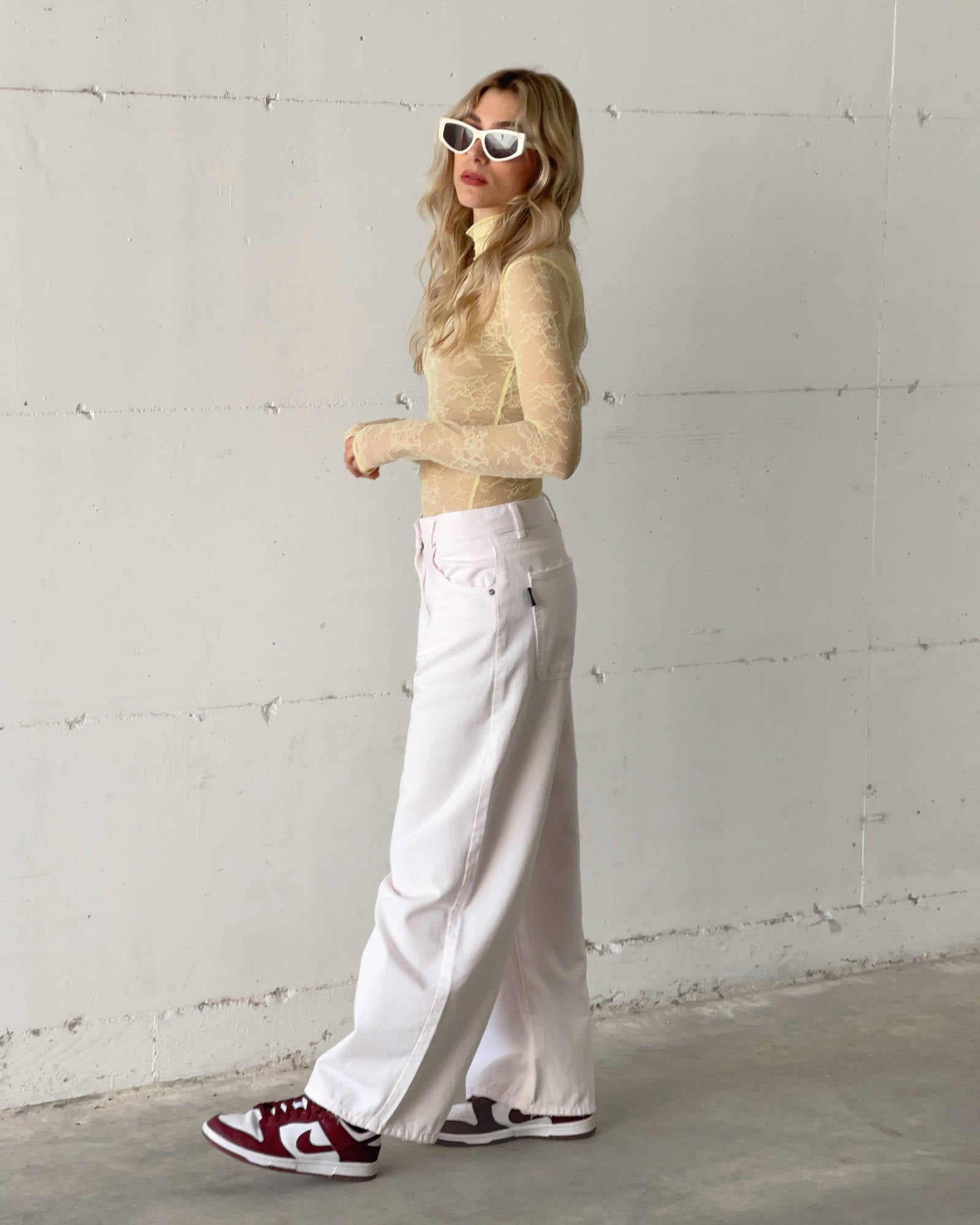 TOP IN PIZZO GIALLO BURRO
