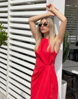 ABITO NATALIE ROSSO