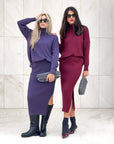 GONNA IN MAGLIA CARNABY MELANZANA