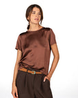 T-SHIRT NORA IN SATIN BRACE