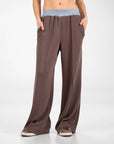 PANTALONE ORLANDO MARRONE CELESTE