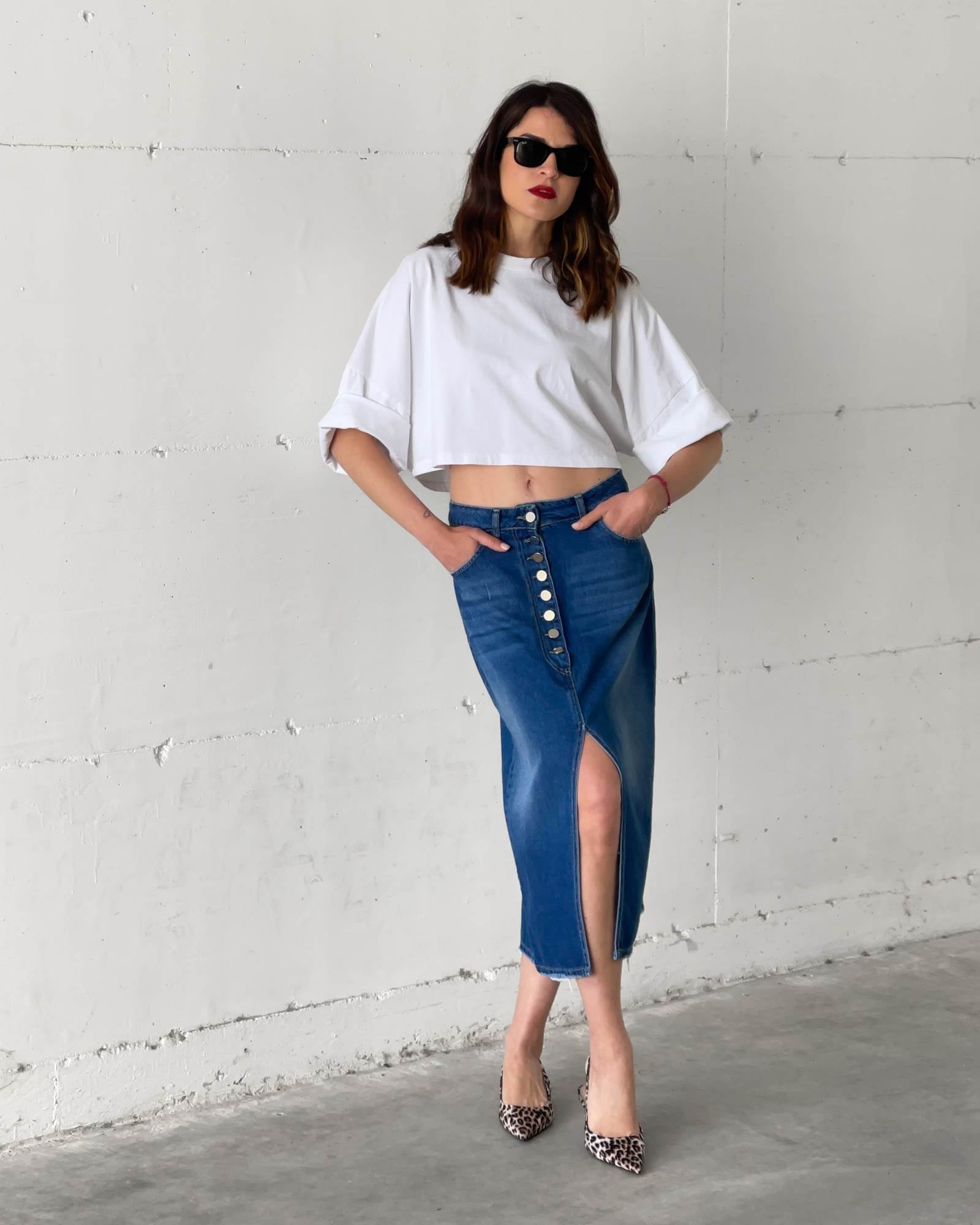 DENIM DIVA SKIRTS DARK WASH