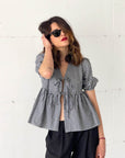 CAMICIA ANN VICHY NERO