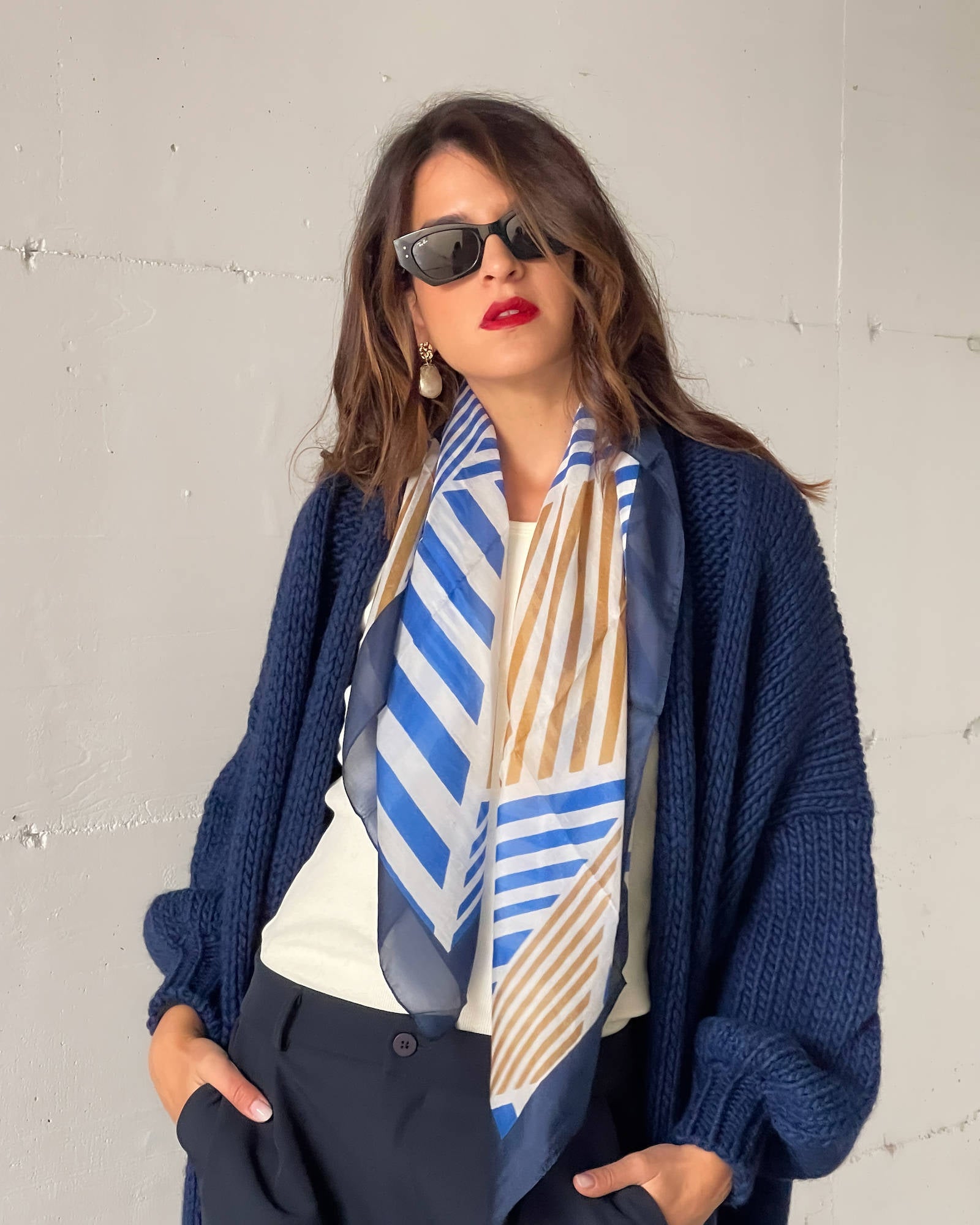 FOULARD ESPOSENDE BLU
