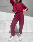 SUIT JOGGER BORDEAUX