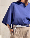 T-SHIRT OVER LINDSEY BLU NAVY