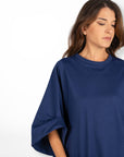T-SHIRT OVER LINDSEY BLU NAVY