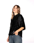 BLUSA PAILLETTES BETTY NERO