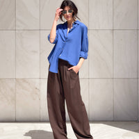 CAMICIA IN LINO VISCOSA MISTRAL DENIM