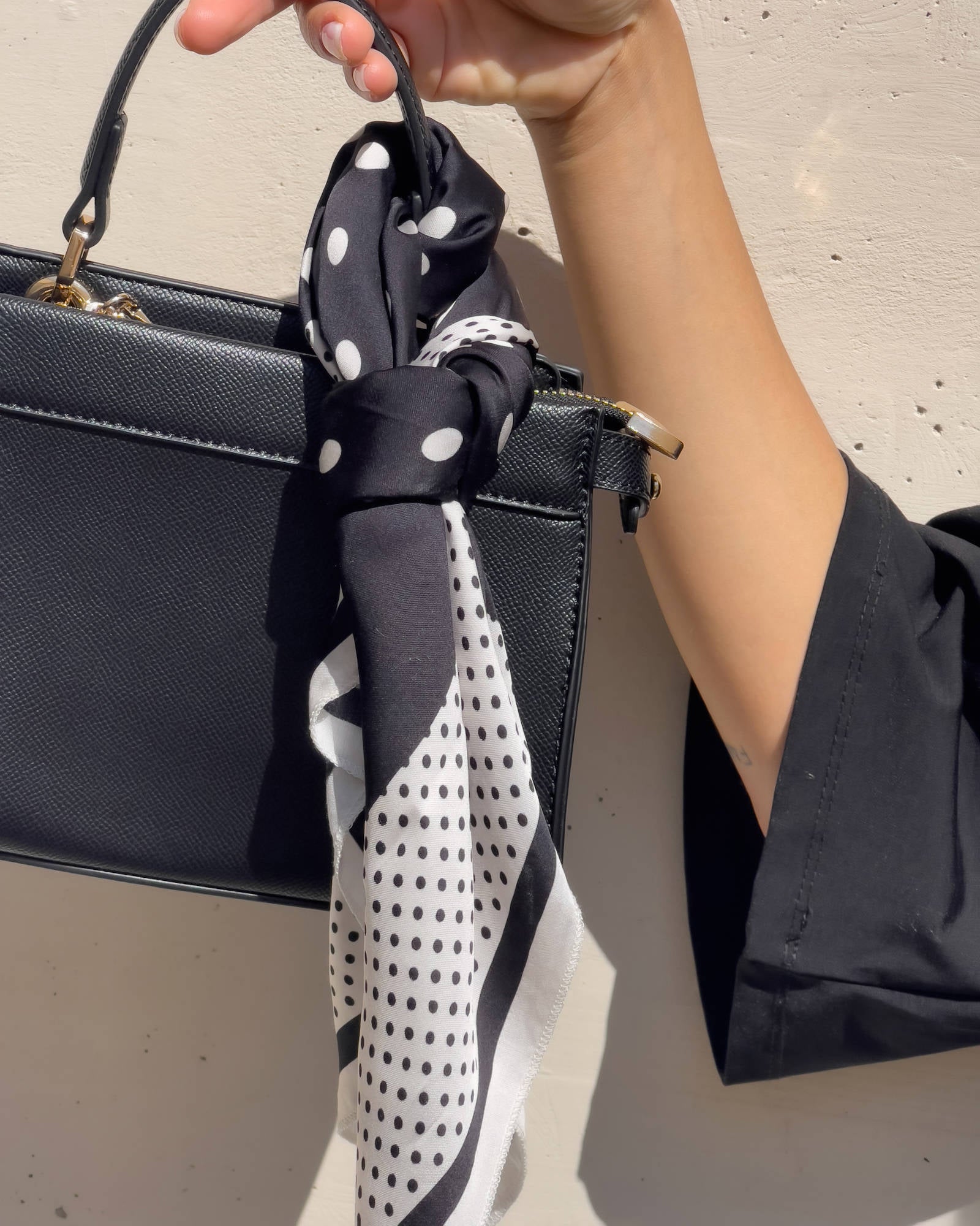 FOULARD TERRY POIS NERO
