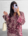 CAMICIA BANDANA BORDEAUX