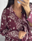 CAMICIA BANDANA BORDEAUX