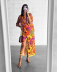 CAMICIA CORSICA VIOLA ARANCIO