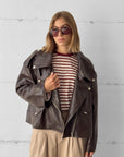 GIACCA ECOPELLE EDIT BROWN