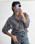 CAMICIA TENCEL RIGA BLU