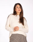 MAXI PULL RIGEL MISTO CASHMERE PANNA