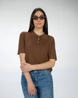 POLO IN MAGLIA POLINA MARRONE