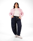 PANTALONE ASAKO PE BLU GESSATO