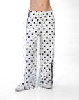PANTALONE POIS LOLA BIANCO