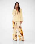 PANTALONE FLOWER CHLOE GIALLO CREMA