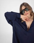 CAMICIA GIGLIO PE BLU