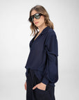 CAMICIA GIGLIO PE BLU