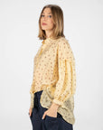 CAMICIA VIVIAN POIS GIALLO TABACCO