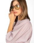 CAMICIA IN MUSSOLA NADINA LAVANDA BLU