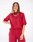 CAMICIA HAZEL ROSSO