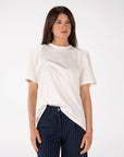T-SHIRT CON SPALLINE KAFKA BIANCO