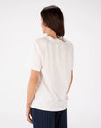 T-SHIRT CON SPALLINE KAFKA BIANCO