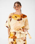 BLUSA FLOWER CHLOE GIALLO CREMA