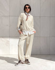 PANTALONI FELPA LEMONI CREMA