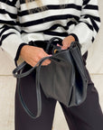 BORSA AMELIA IN PELLE NERO