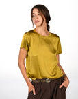 T-SHIRT NORA IN SATIN CARDO