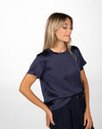 T-SHIRT NORA IN SATIN NIGHT
