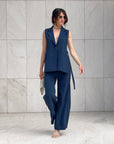 GILET ANAIS BLU