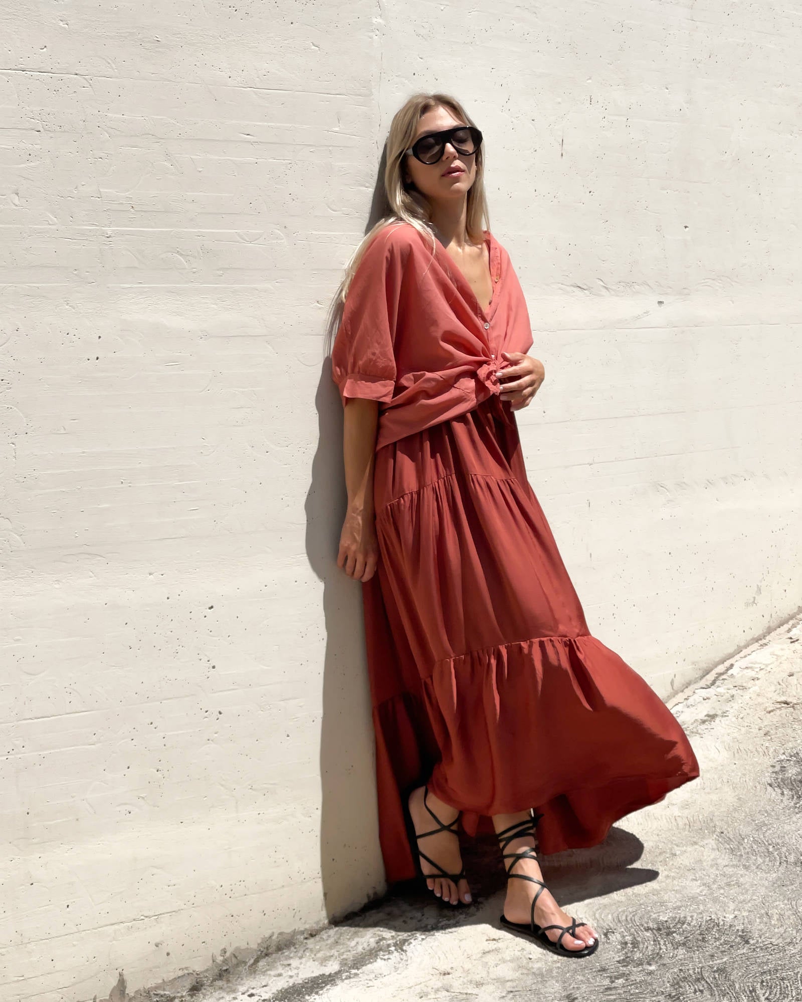 LONG DRESS DAFNE BRUCIATO