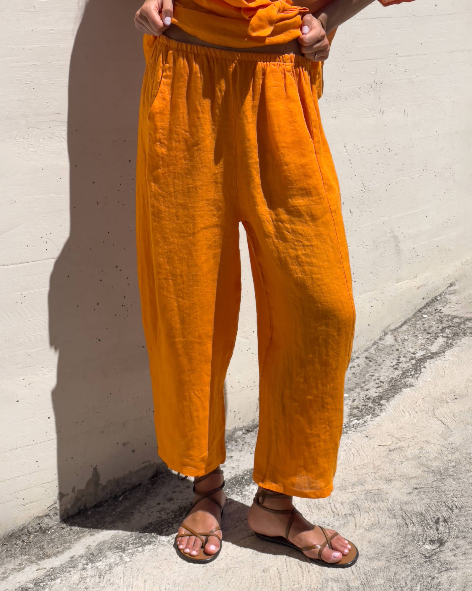 PANTALONE PIPER OVETTO IN LINO MANGO