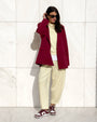 OVERSIZED DAMIAN BLAZER CHERRY