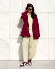 OVERSIZED DAMIAN BLAZER CHERRY