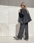 CAMICIA KIMONO FRANKLIN NERO