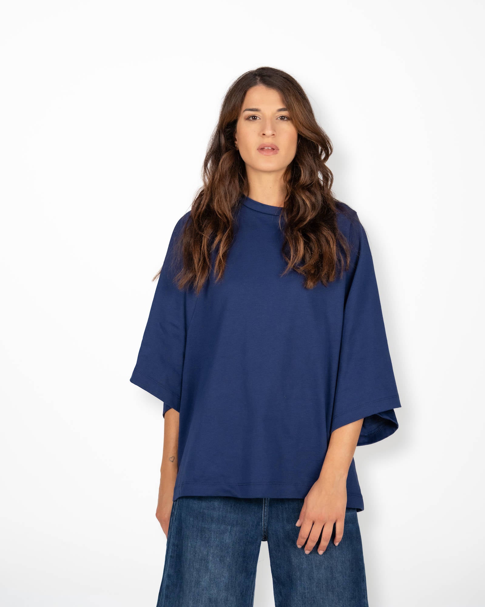T-SHIRT OVER LINDSEY BLU NAVY
