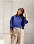 T-SHIRT OVER LINDSEY BLU NAVY